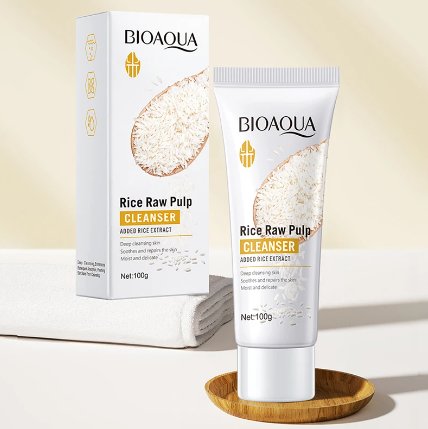BIOAOUA Rice Facial Skin Brightening Cleanser Face Wash – 100g